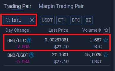 Trade Binance Coin 