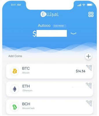 ELLIPAL cold wallet app surface