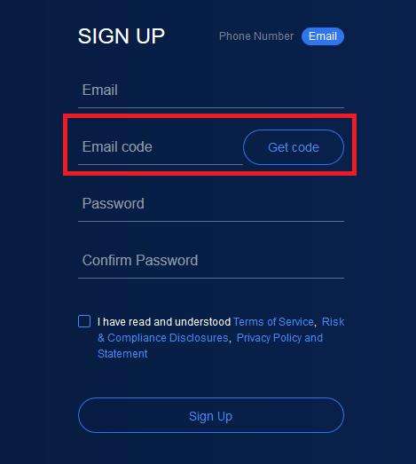 sign up Okex