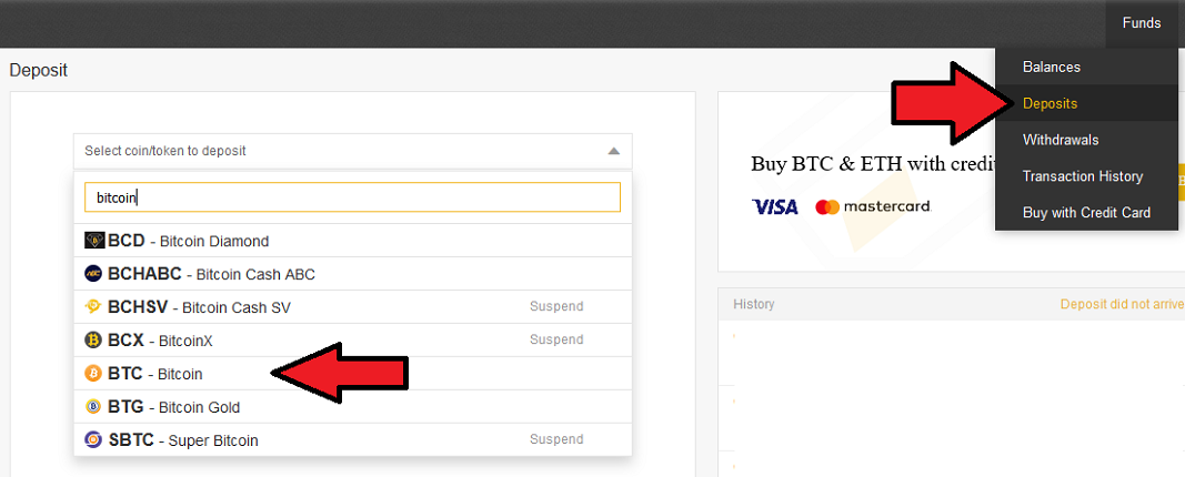 Buy Bitcoin with credit card on binance