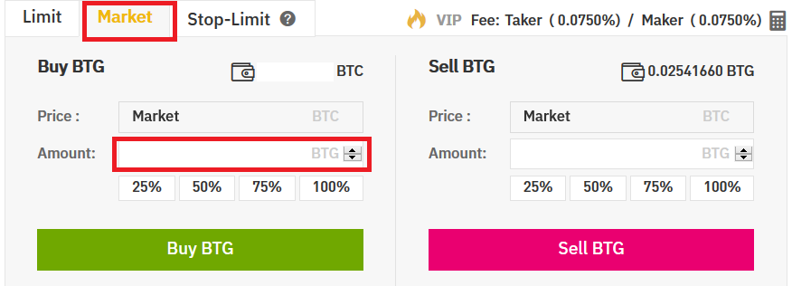 Buy Bitcoin Gold on Binance