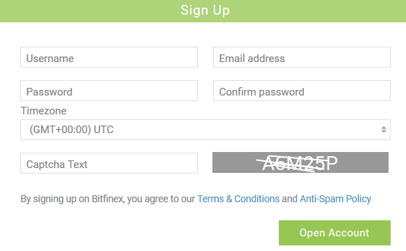 Tezos exchange Bitfinex Registration