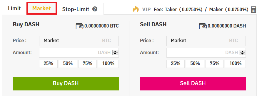 trading DASH