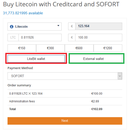 Buy Litecoin on Litebit