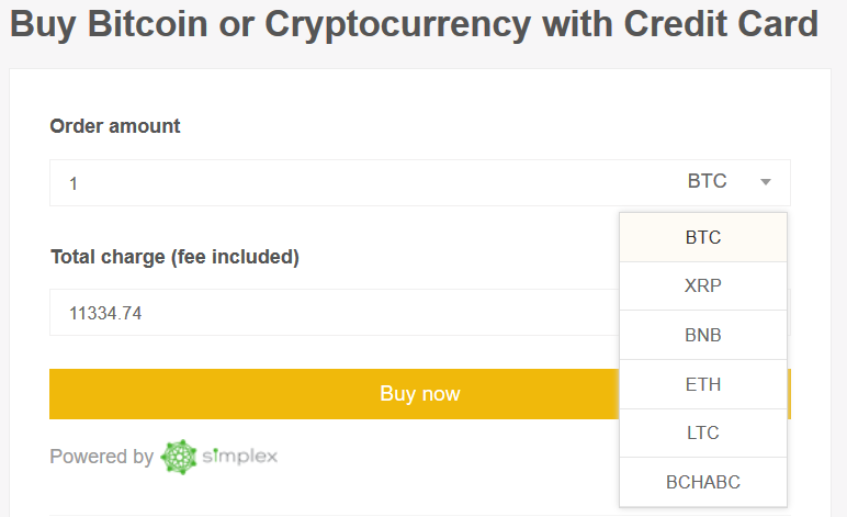 Buy NEM on Binance with Bitcoin Step 1