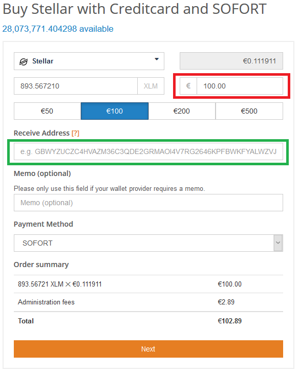 Buy XLM