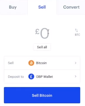 coinbase sell bitcoin