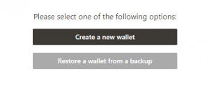 Digital BitBox Create a new Wallet