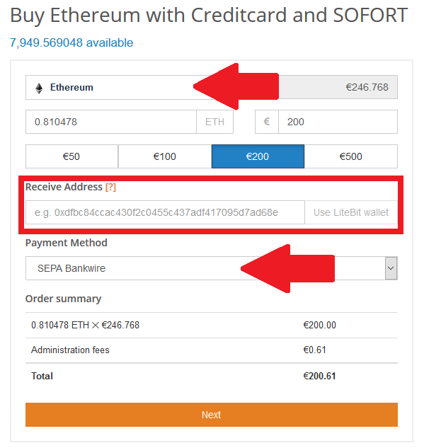 Comprar Ethereum em litebit.eu