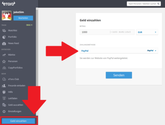 eToro Bitcoin mit PayPal kaufen