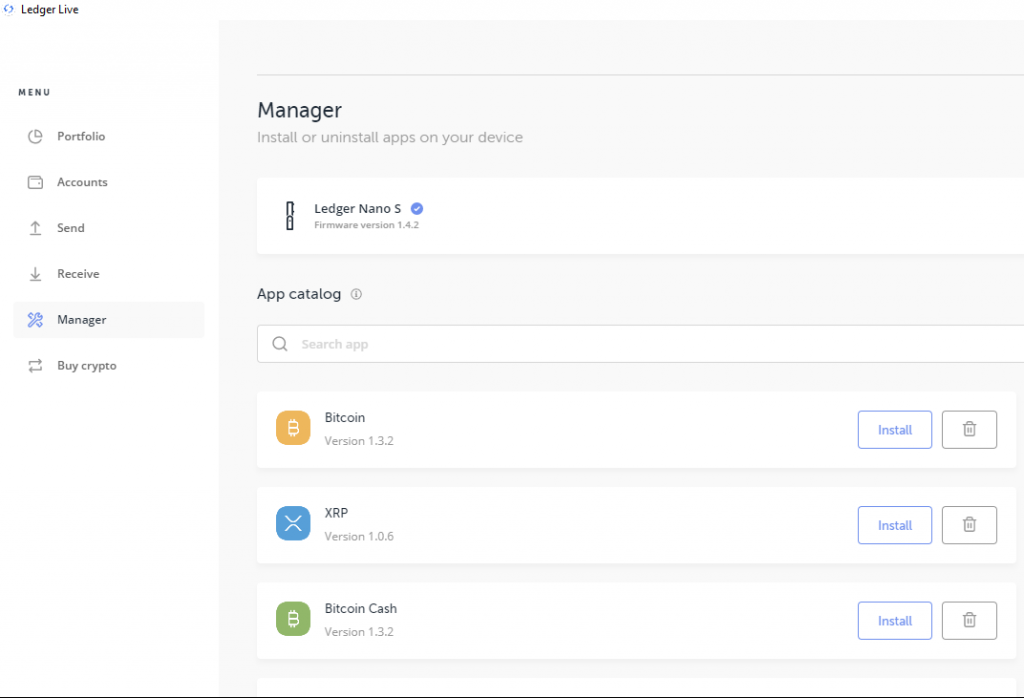 Ledger Live Manager