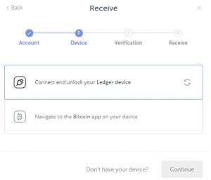 Bitcoin auf dem Ledger Nano X empfangen