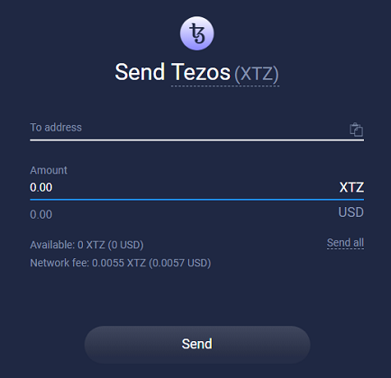 send tezos from your wallet to an exchange