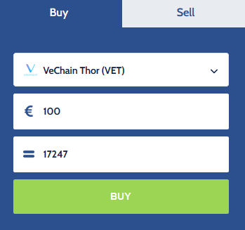 Buy Vechain on Coinmerce